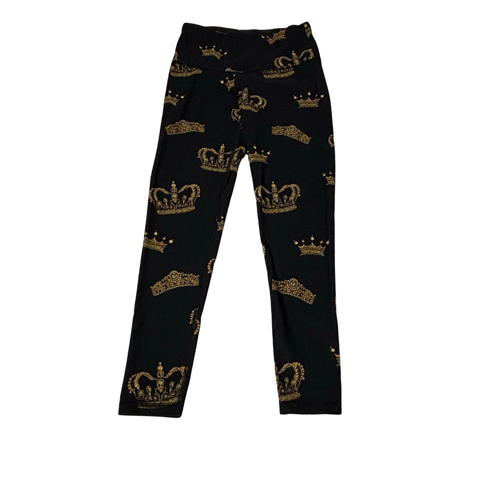 Victoria Sport 7/8 Leggings Women's Small Gold King Crown Victoria's Secret